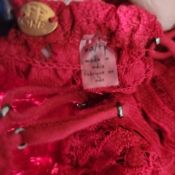 NWT Free People‎ Adella Cami in Cherry Red Size XS - Picture 8 of 8